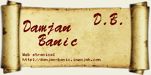 Damjan Banić vizit kartica